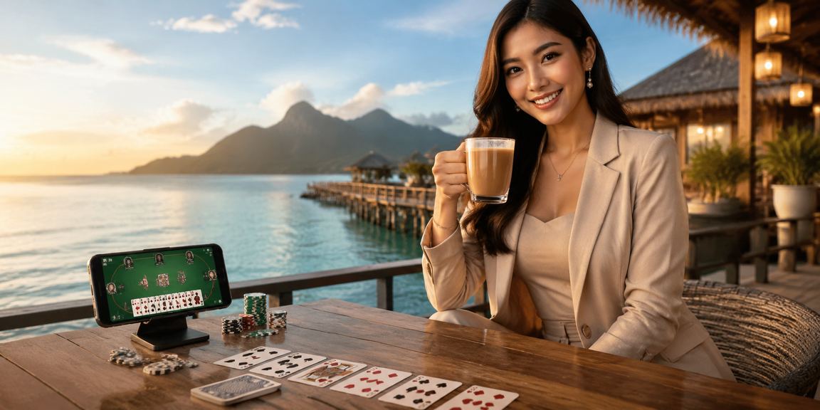 Pemain Sabah menikmati permainan meja kad rummy di kasino dalam talian 285